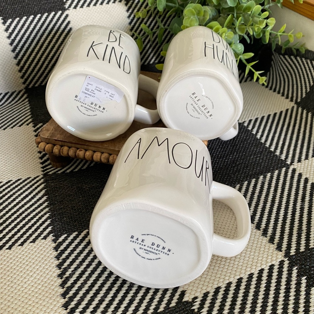 3 Rae Dunn Mugs - Picture 3 of 4